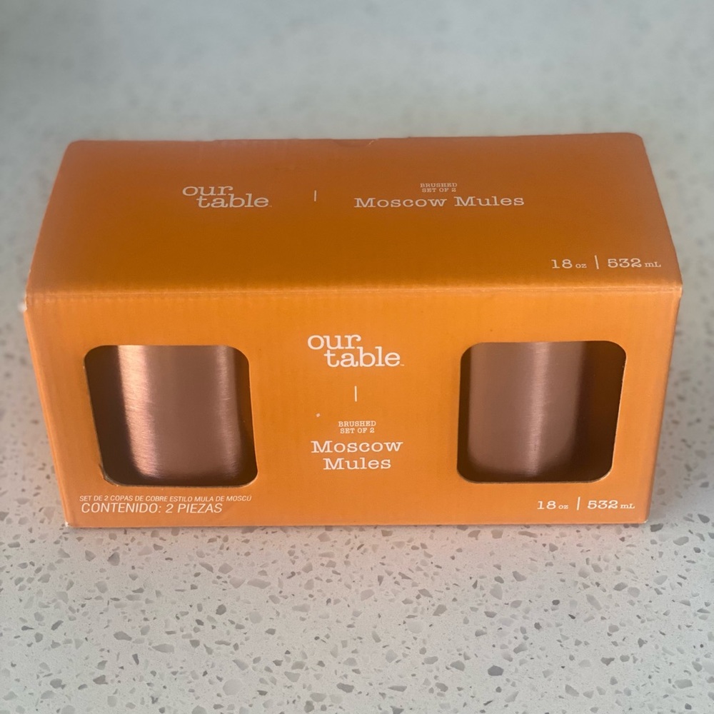 NEW Moscow Mules Set of 2. Copper cups